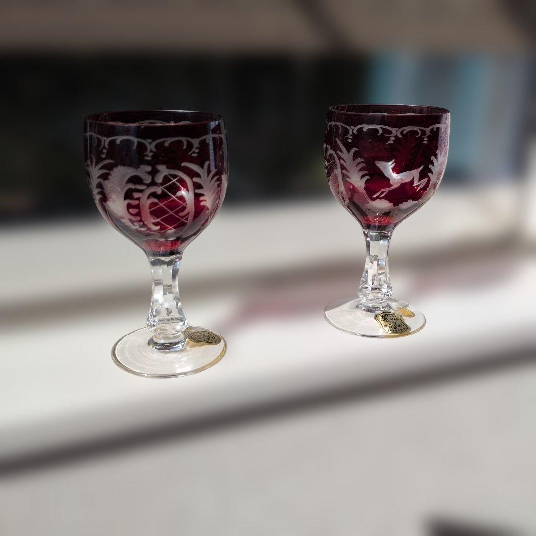 ウィッティ匕（wittig）クリスタル（crystal）工房製 箱付きペアグラス