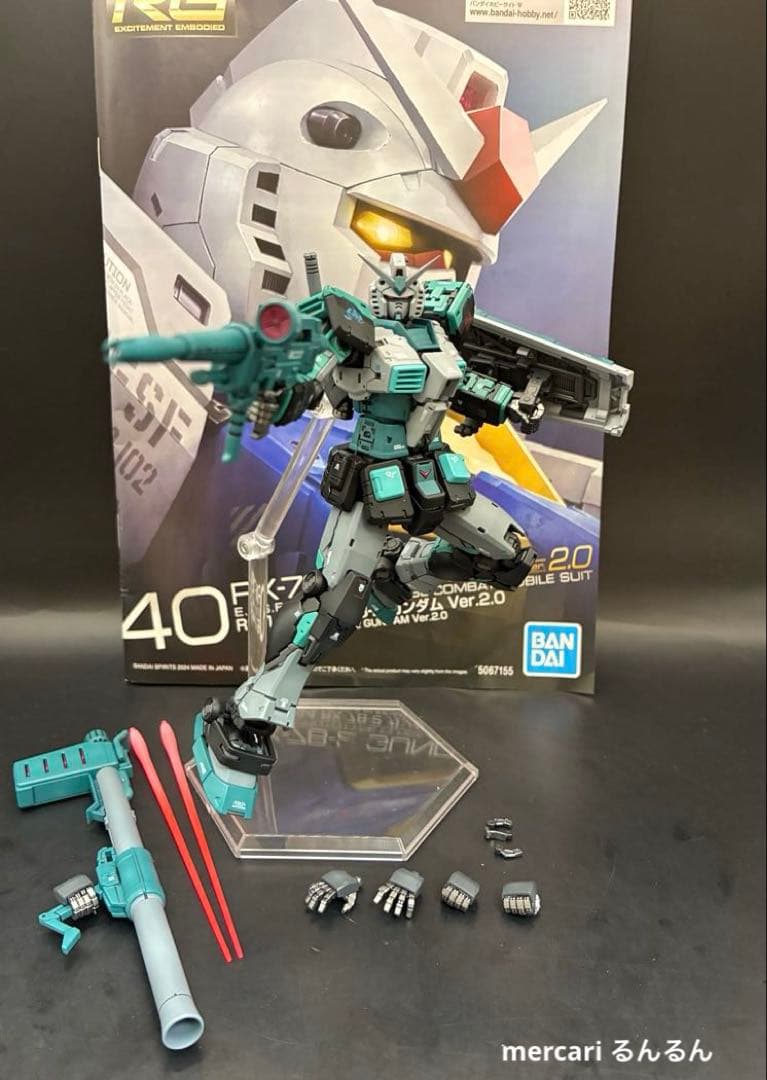 RG 1/144 RX-78-2ガンダムVer.2.0初音ミクカラー 塗装完成品 - メルカリ