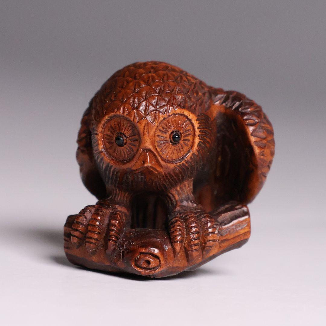 木製 提物 根付 正次(銘) 梟 ふくろう 彫刻 木彫り【MA923】 2026年最新】Yahoo!オークション -木彫り 彫刻 フクロウの中古品・新品
