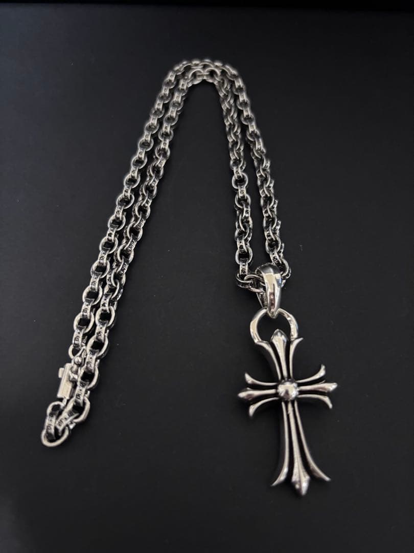 ネックレス ペーパーチェーン タイニー クロス シルバー アクセサリー