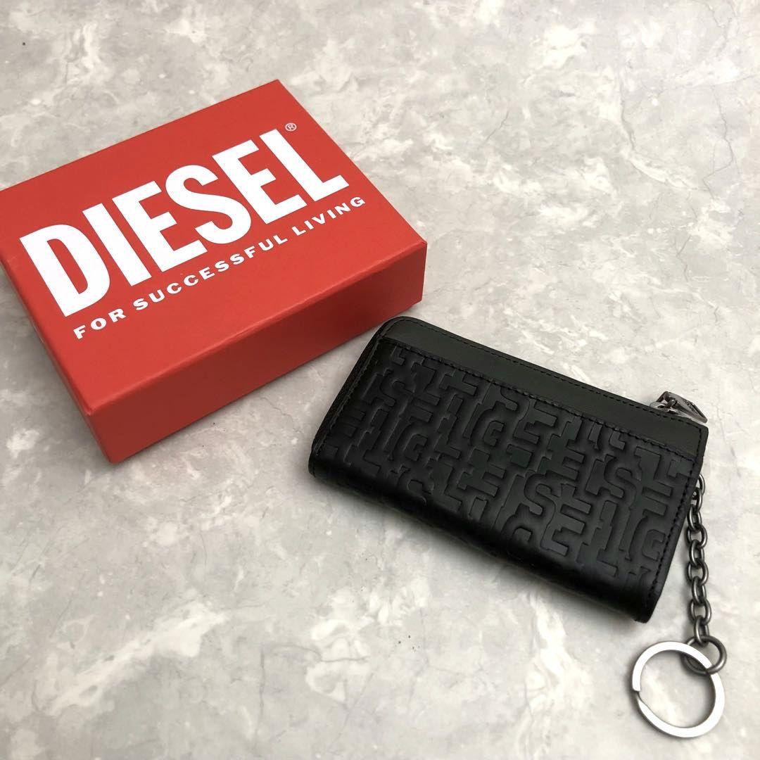 ★未使用★ディーゼル ジップウォレット ラウンド エンボス ロゴ 現行 