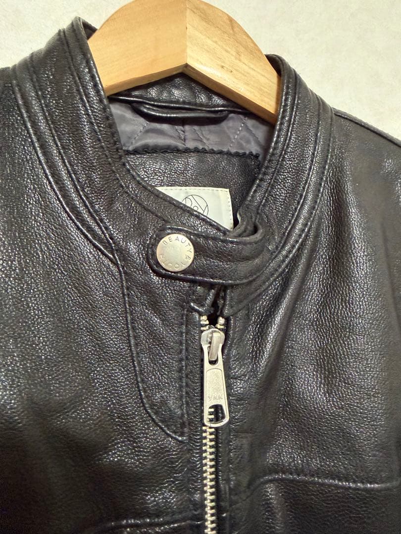 BEAUTY&YOUTH UNITED ARROWS ヤギ革 レザージャケット S115301026