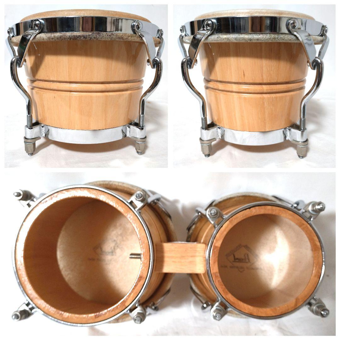Pearl ホワイトウッドボンゴ スタンド セット BG-209W 本皮 パール