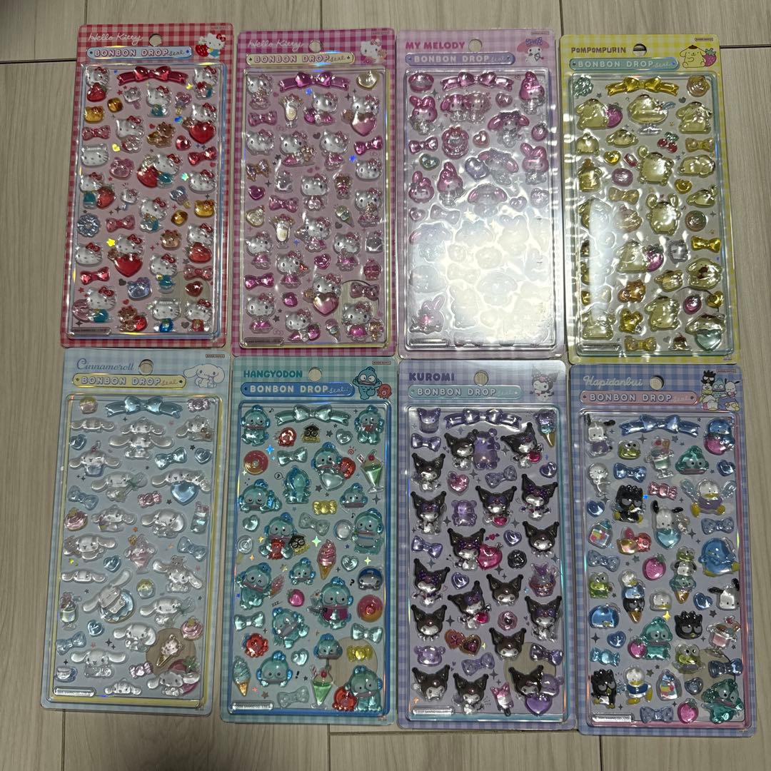 ボンボンドロップシール　サンリオ　第2弾　全8種　コンプリート