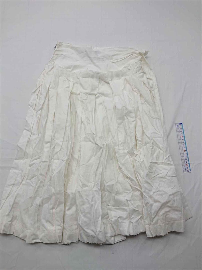 ■コム デ ギャルソン TM-S046 コットンプリーツスカート ホワイト系