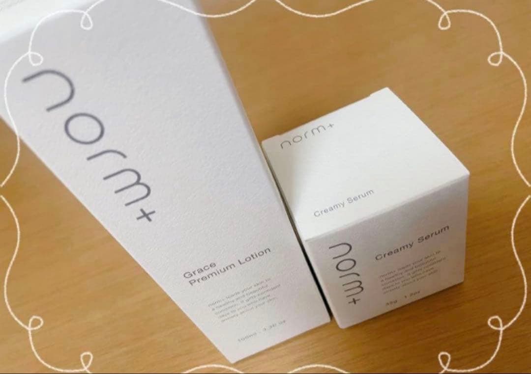 norm+ グラシアプレミアムローション & クリーミーセラム 商品詳細ページ