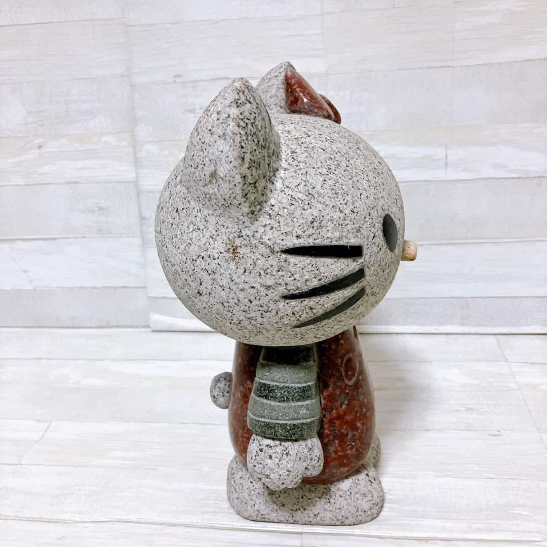 ハローキティ キティーちゃん 石像 御影石 置物 全長約27cm 猫 希少