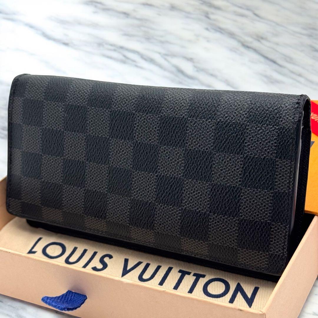 美品✨️ルイヴィトン　ダミエグラフィット　ポルトフォイユ　ブラザ　長財布　メンズ