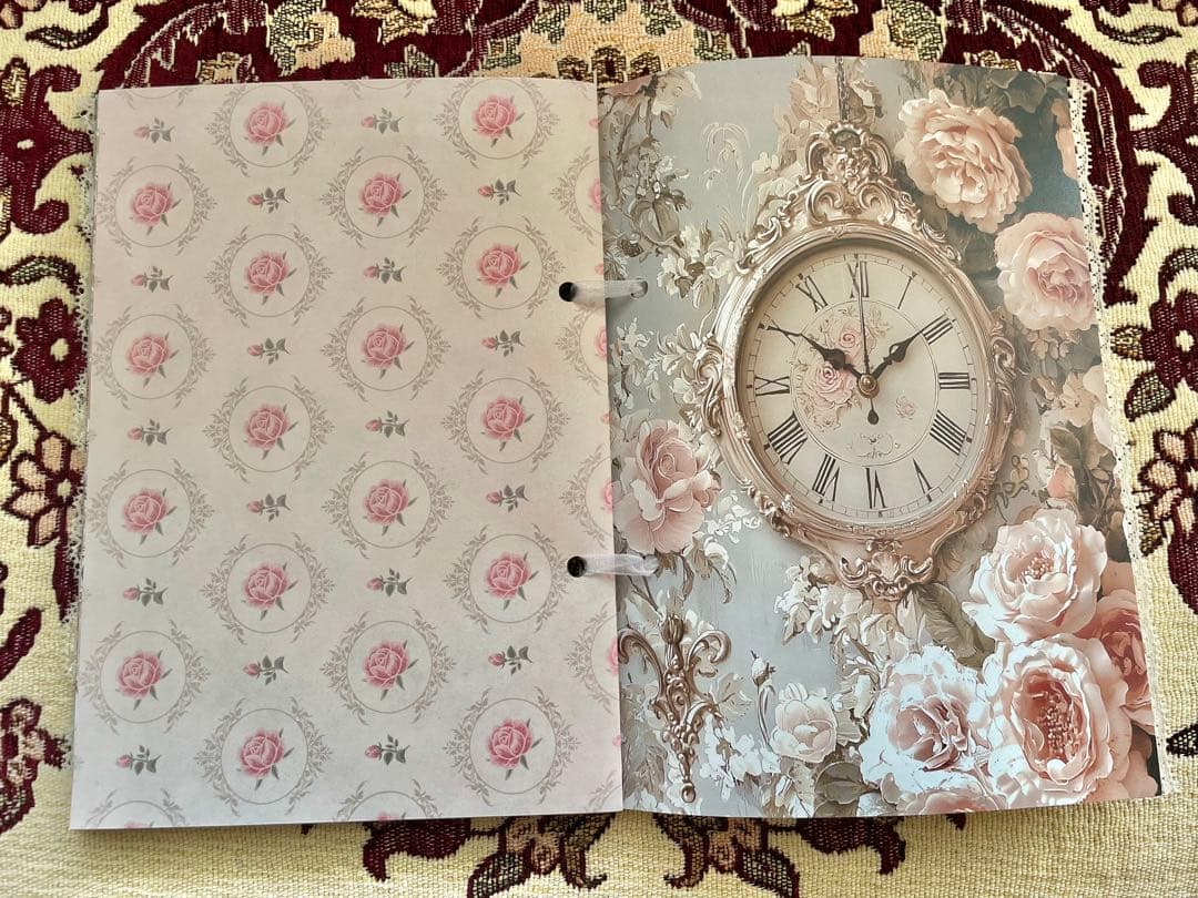 ハンドメイド☆ジャンクジャーナル雑記帳(White antique) 束帳 - メルカリ