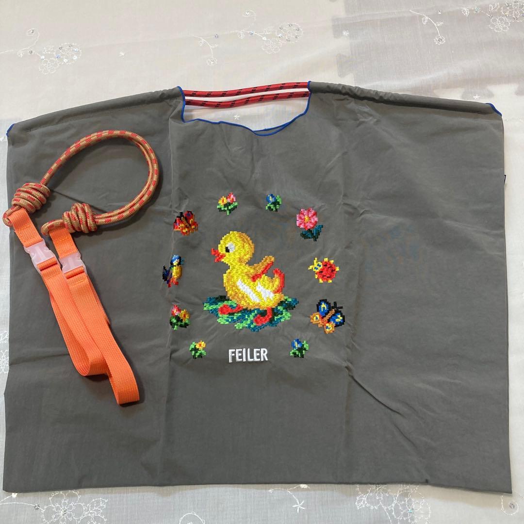 フェイラー ハイジ/アヒル刺繍エコバッグ Lサイズ 大容量 ボールアンド