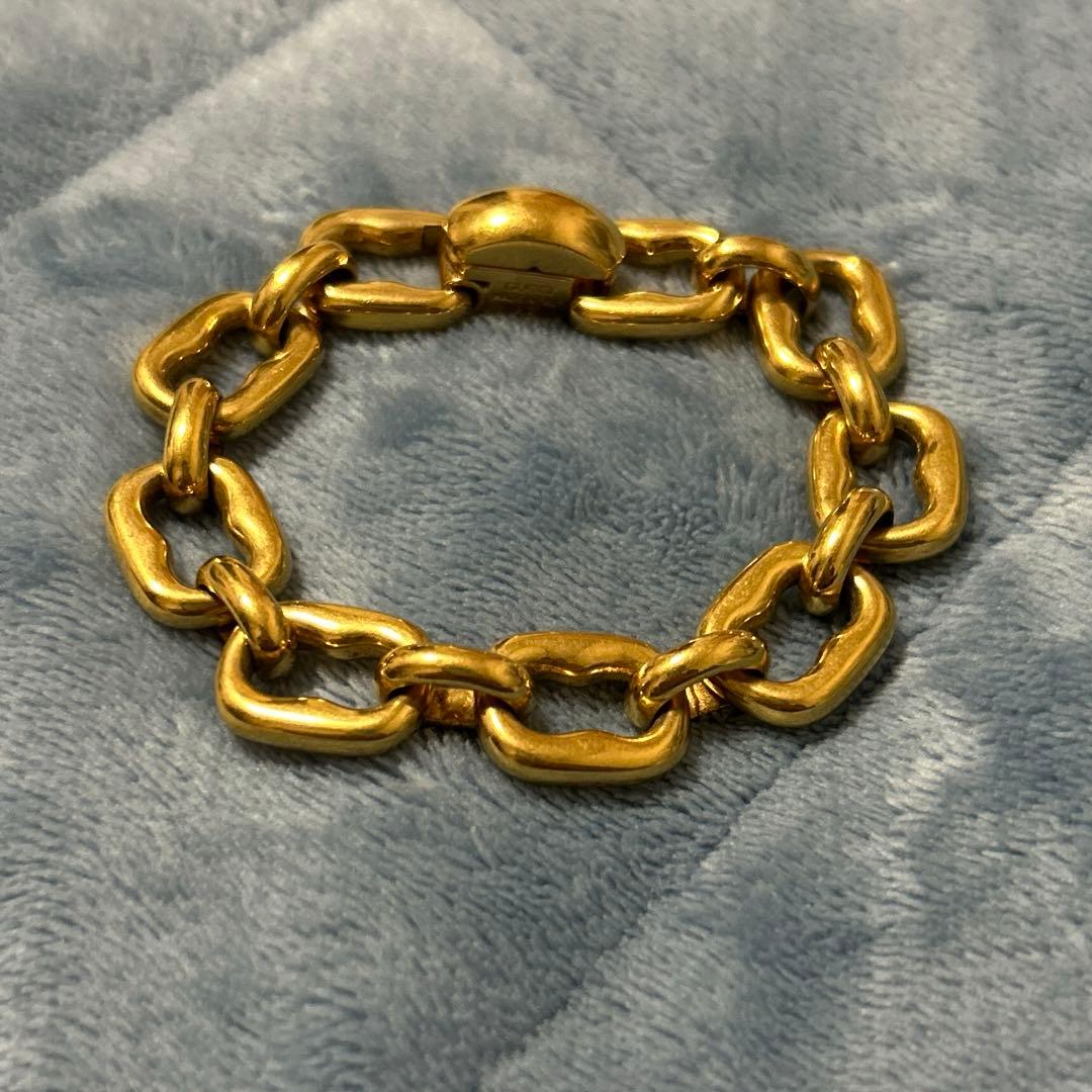 GUCCI ゴールド オバールチェーンブレスレット