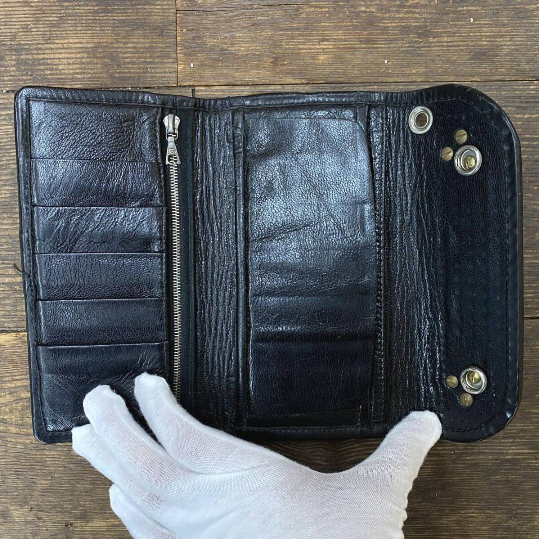 Bill Wall Leather シルバークロス カスタムスタッズウォレット