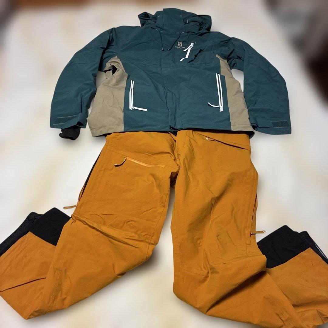 スキースノーボード　サロモンウェア ダークグリーン/オレンジパンツ 2021-2022 NEWモデル】Salomon（サロモン）スキーウェアのご紹介！
