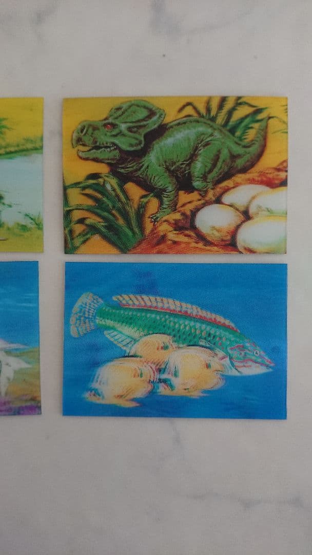 美品】明治チョコ 恐竜ワールド 超立体3Dカード 当時 食玩 90年代