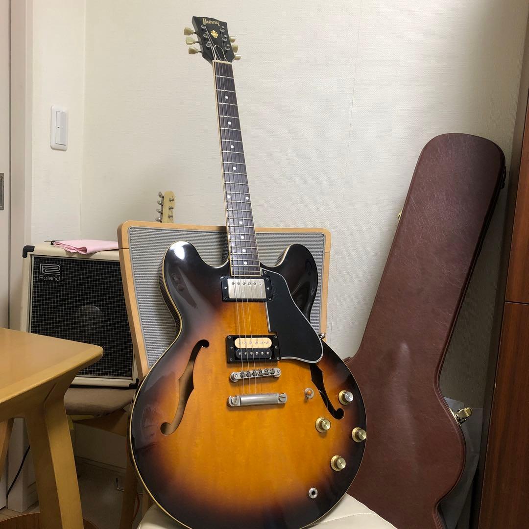 【希少】80's Burny RSA-100/セミアコ/マカボニー/ES-335