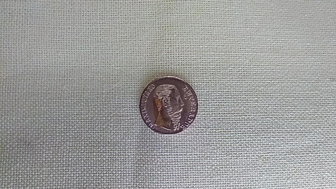 メキシコ1865年 1ペソ金貨 世界最小金貨 マクシミリアン皇帝 