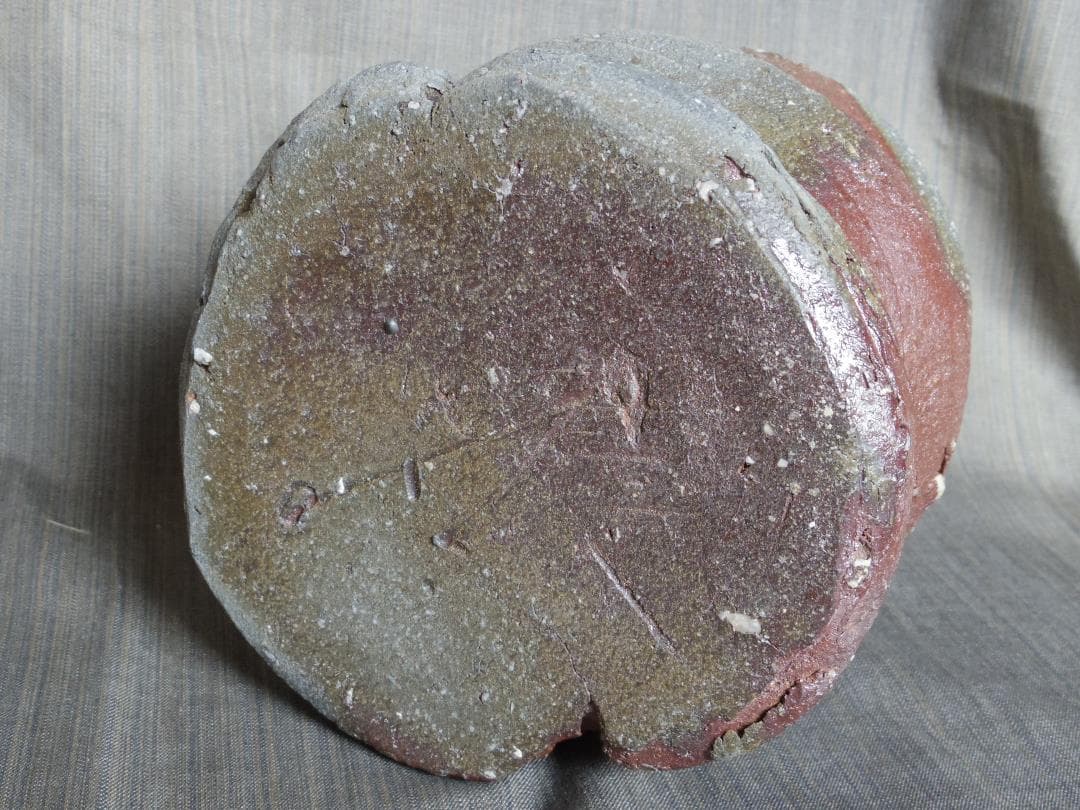 入手困難☆ジェフ・シャピロ【師：伊勢崎淳】焼き締め花器☆共箱