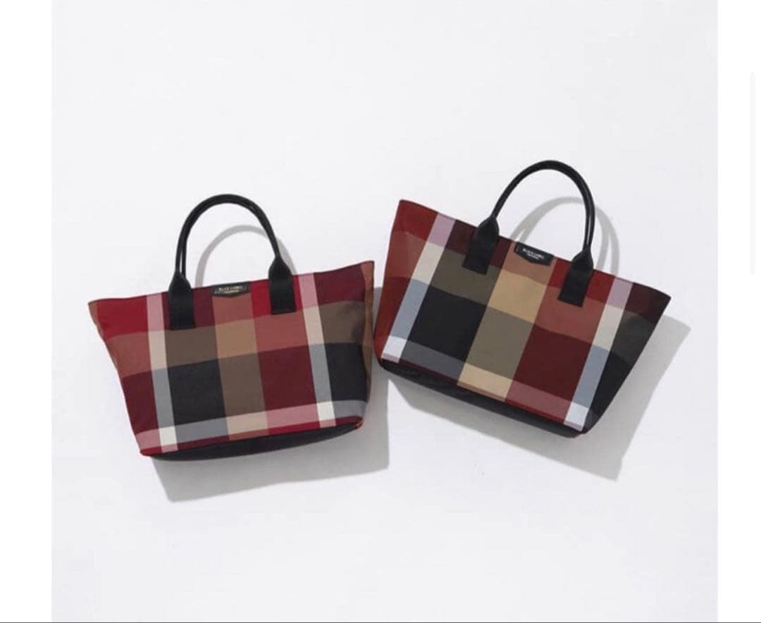 非売品 BLACK LABEL オリジナルレッドチェックトート ノベルティ