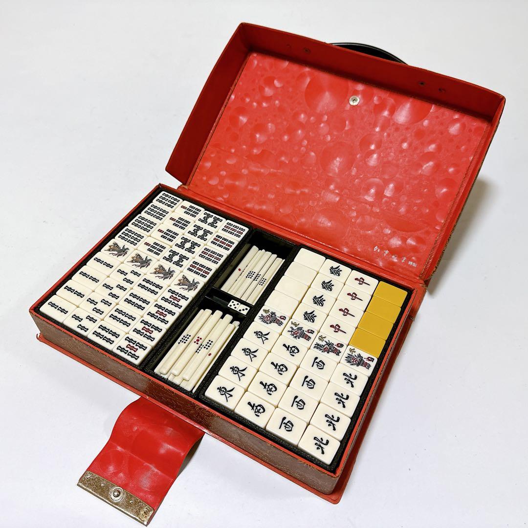 希少品 麻雀牌 関東書体 金牌 金彩 三枚羽根