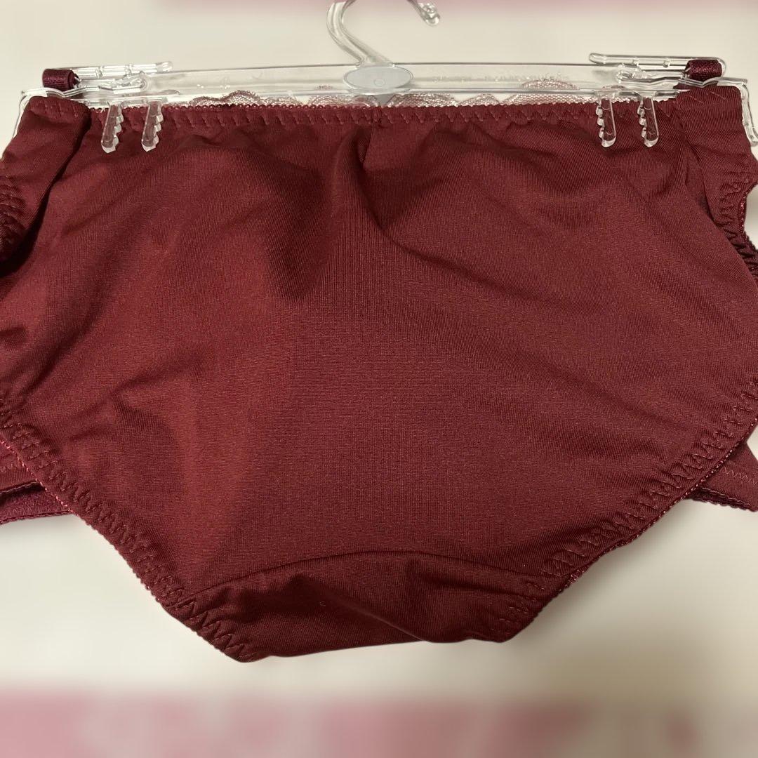 ワコール AMPHI ブラジャー・ショーツセット M B65 ワインレッド