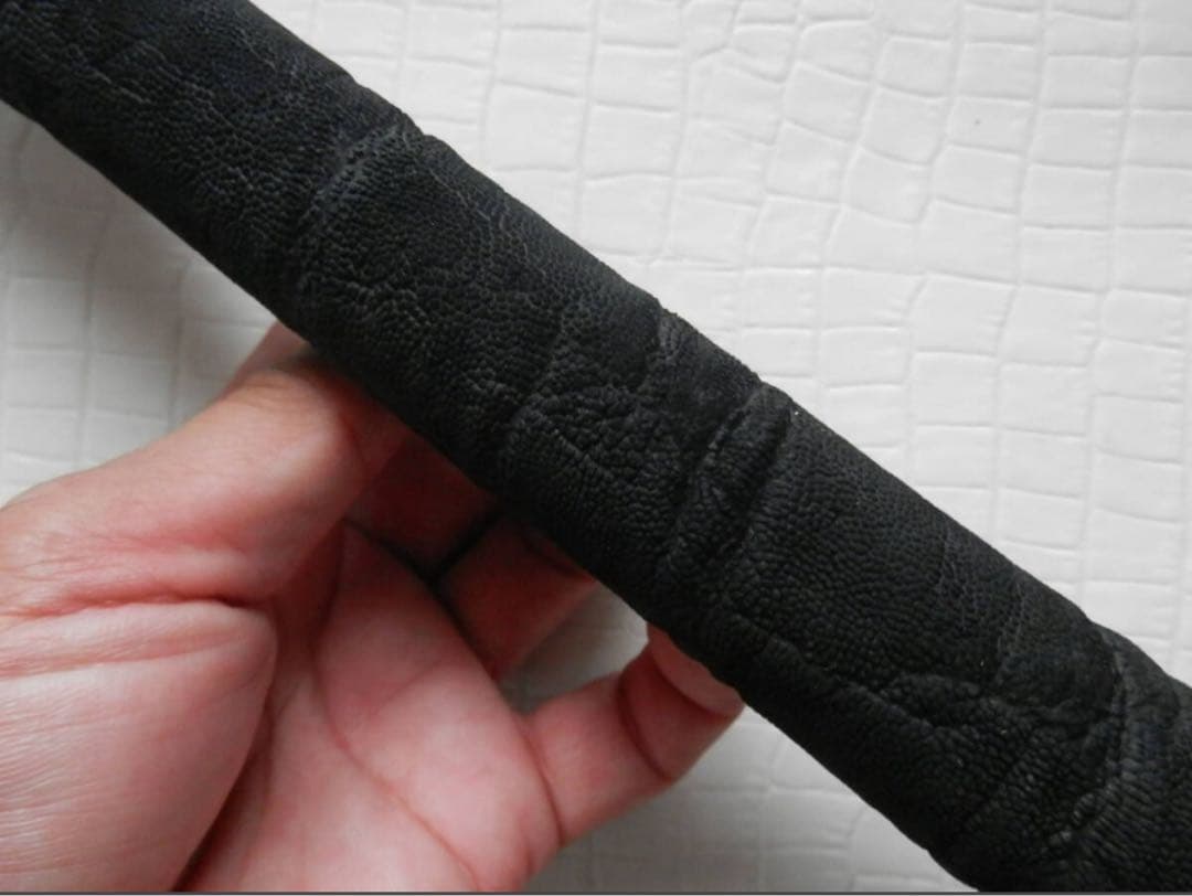 極美品】象革 エレファント 本革 レザー ブラック ビリヤード グリップ