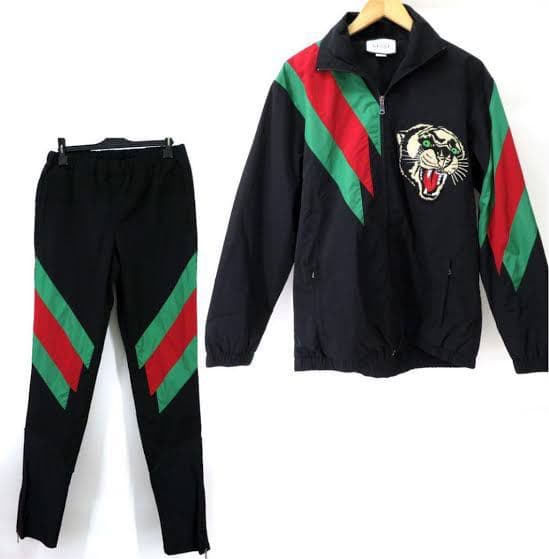 定価30万円 GUCCI タイガー セットアップナイロンジャケット ライン