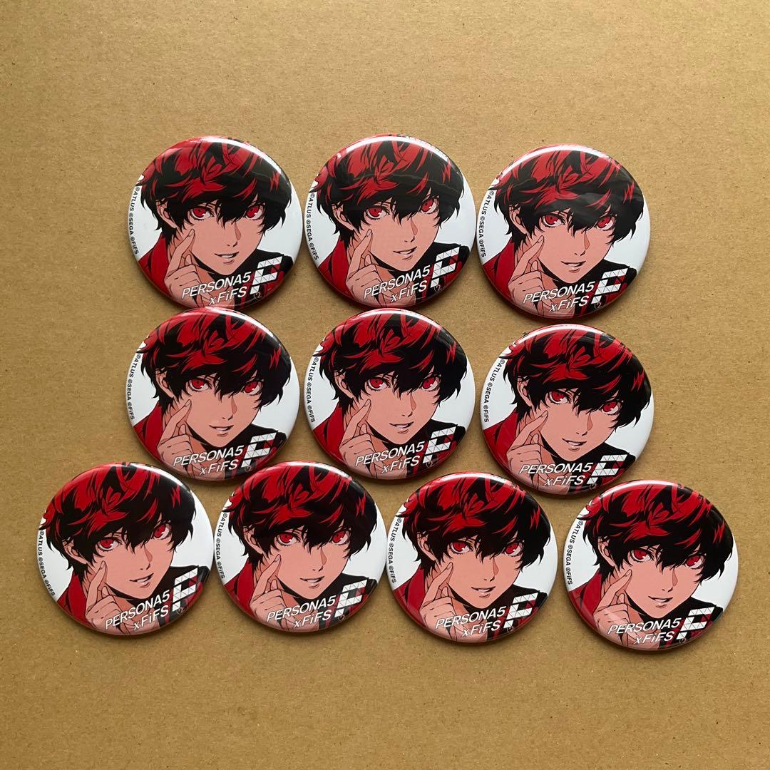 ペルソナ5 主人公　雨宮蓮 FIFSイラスト展 缶バッジ 10個セット ②