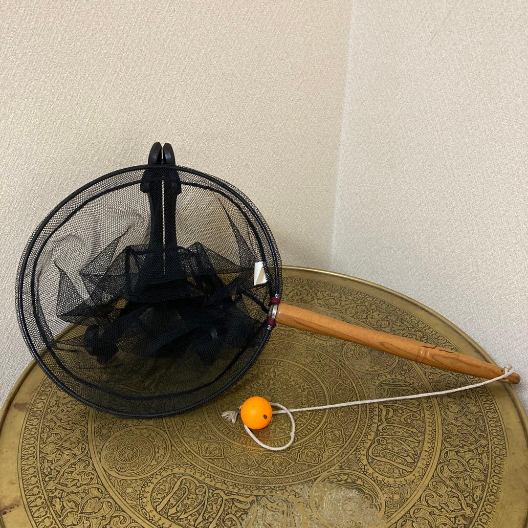 浮き付き☆ レトロ玉網 ショーエイ製 ランディングネット タモ 釣り具
