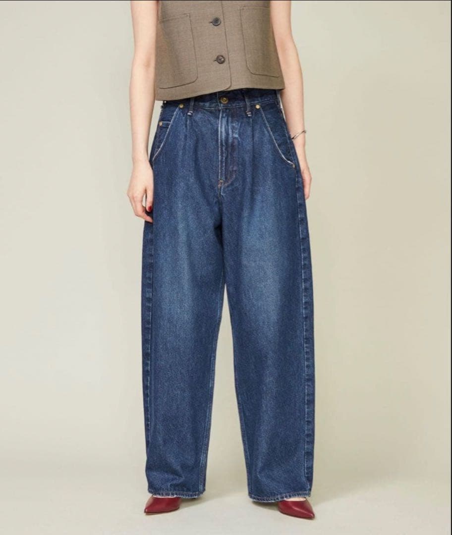 CONTE【別注】＜upper hights ＞タックデニムパンツ