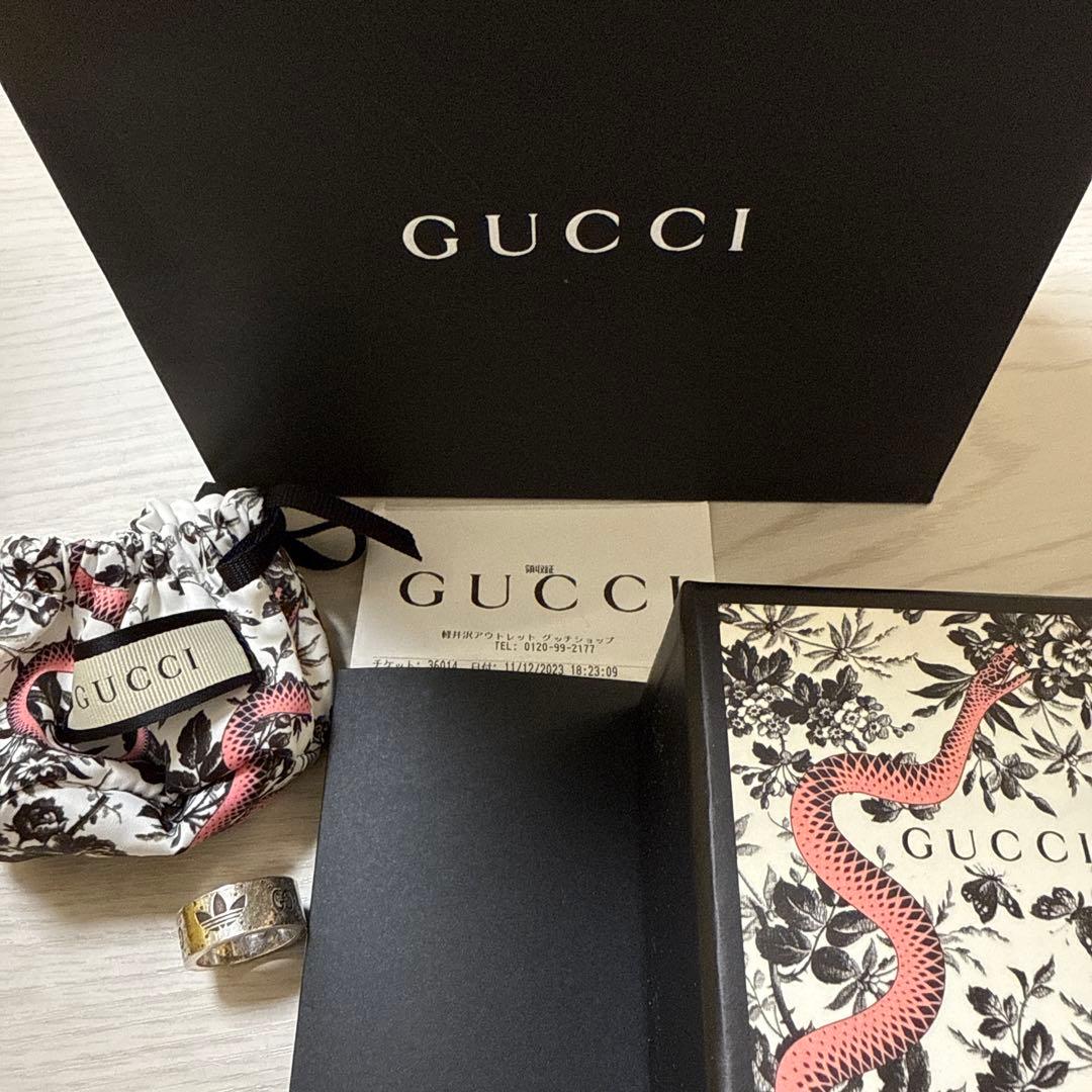 GUCCI×adidas グッチ　リング　GG シルバー 楽天市場】【中古】GUCCI×adidasリング シルバー サイズ：11号【価格