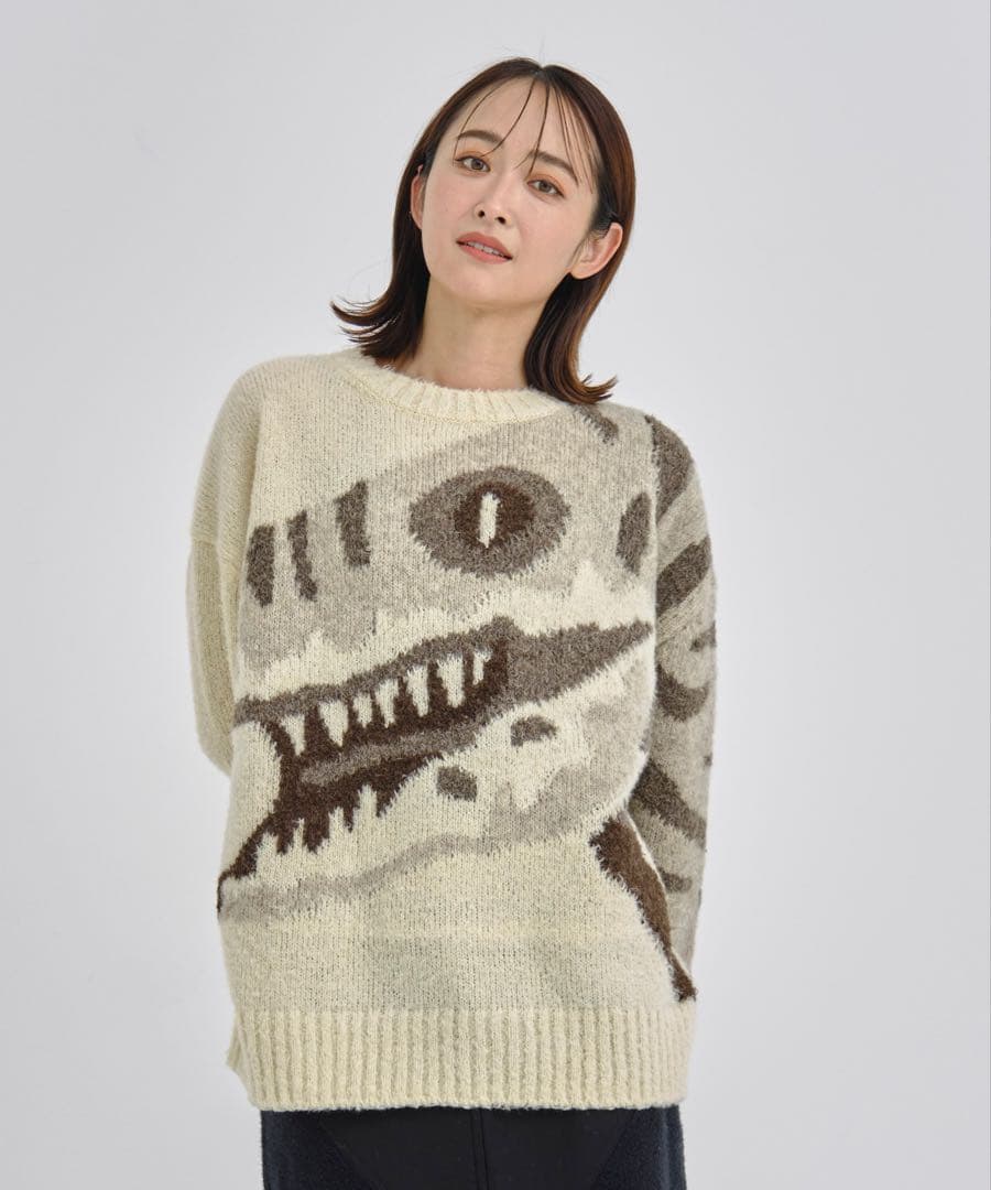 【2/1まで週末限定値下げ】PHOTOCOPIEU フォトコピュー 恐竜ニット