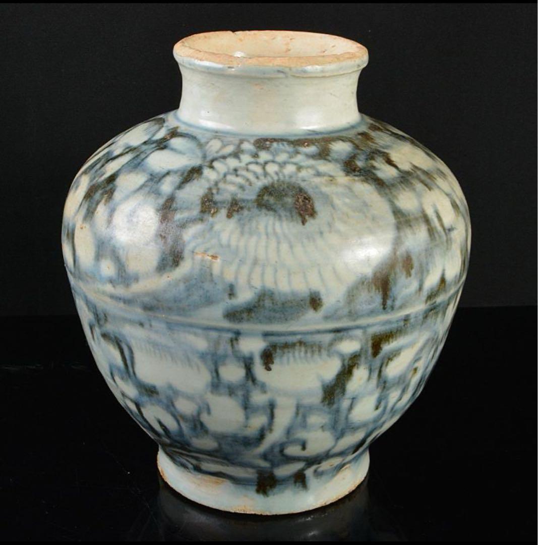 ♥各務賢周焼締壺花瓶骨董古玩