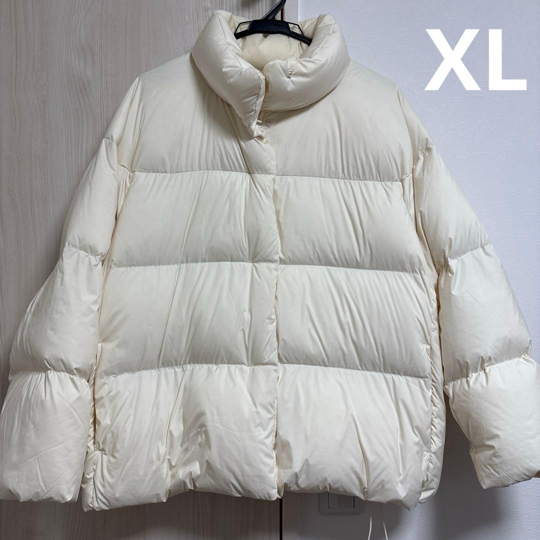 美品 UNIQLO パウダーソフト ダウンジャケット 撥水加工XL ユニクロ 白
