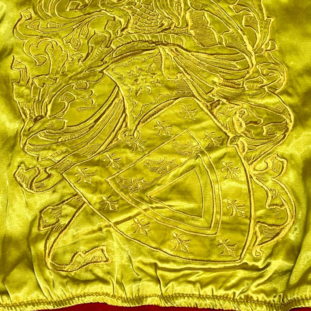 448 HOUSTONスカジャン リバーシブル仕様 蛇×ドクロ×観音 緑×黄 - メルカリ