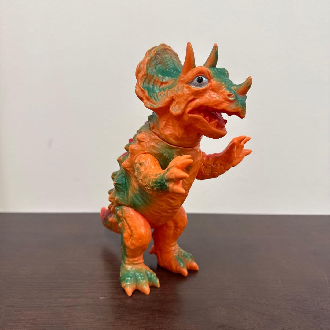 当時物　パチ　怪獣　トリケラン　ソフビ