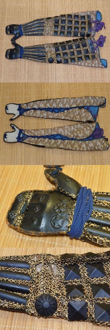 ◎週末限定値引中◎等身大海老胴沢瀉威半懸二枚胴具足＆鎧通刀＆扇子付