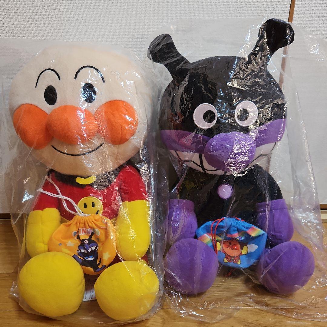 アンパンマン バイキンマン なかよし巾着ぬいぐるみ - メルカリ