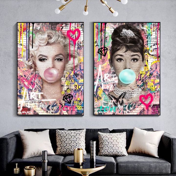 No.33♡半額祭♡キャンバスアート　ブランドオマージュアート　ヘップバーン