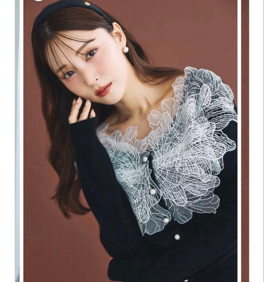 ポローラpolauraフラワーレース装飾 ブラックカーディガン 新品未着用 polaura ポローラ レースフリルカーディガン black - メルカリ