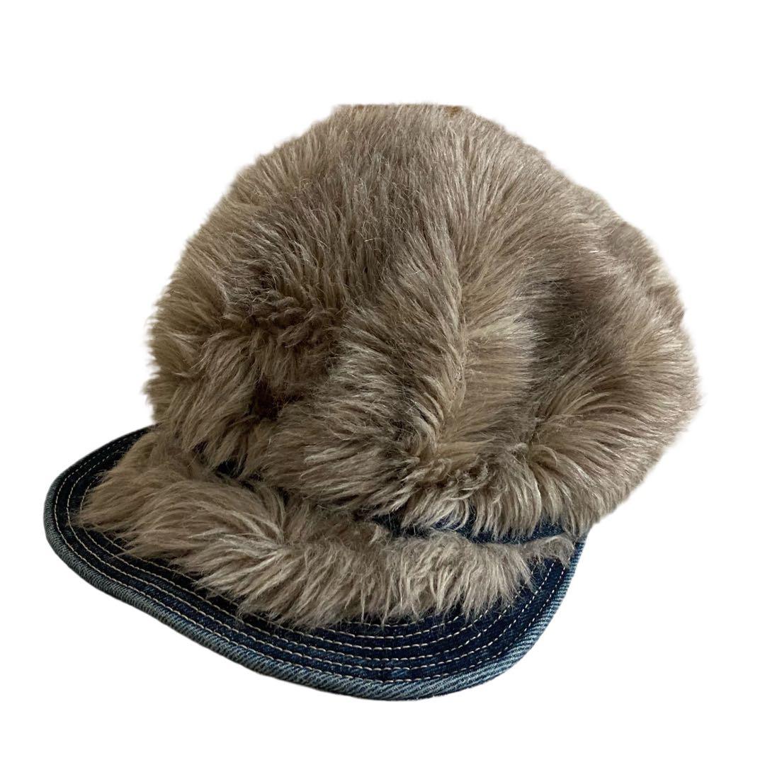 ゆらお〜様 KAPITAL キャピタル ファー × デニム キャップ