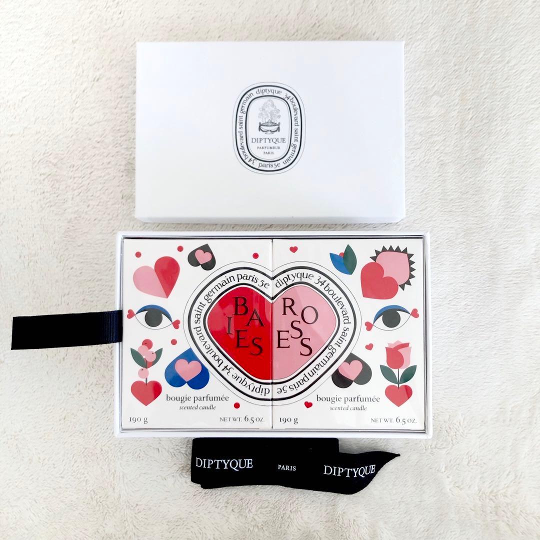 diptyque 限定デュオ クラシックキャンドル ベ ローズ 190g×２