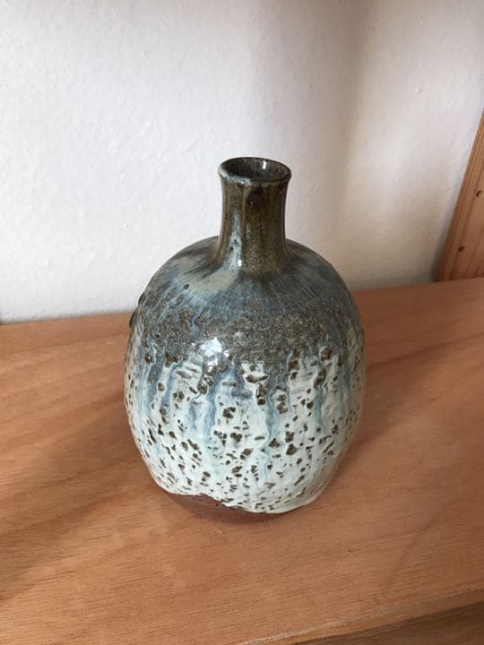 荒船焼一輪挿し 花瓶 剣山がいらない！お手軽一輪挿し【楕円】 益子焼 わかさま陶芸