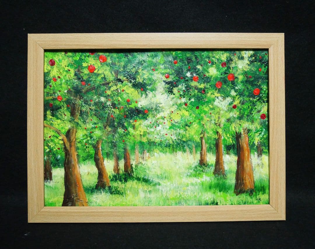 油絵 絵画 【リンゴ農園】 りんご園」 by 野沢嘉昭｜Artmeter｜暮らしを彩るアートが、きっと見つかる