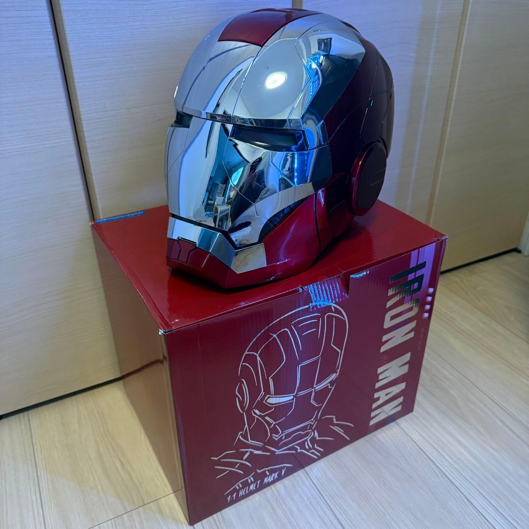 AUTOKING アイアンマン　マーク5 MK5 マスク　シルバー Iron Man MK5 Helmet Mask Full Silver - Voice Activated - 2024