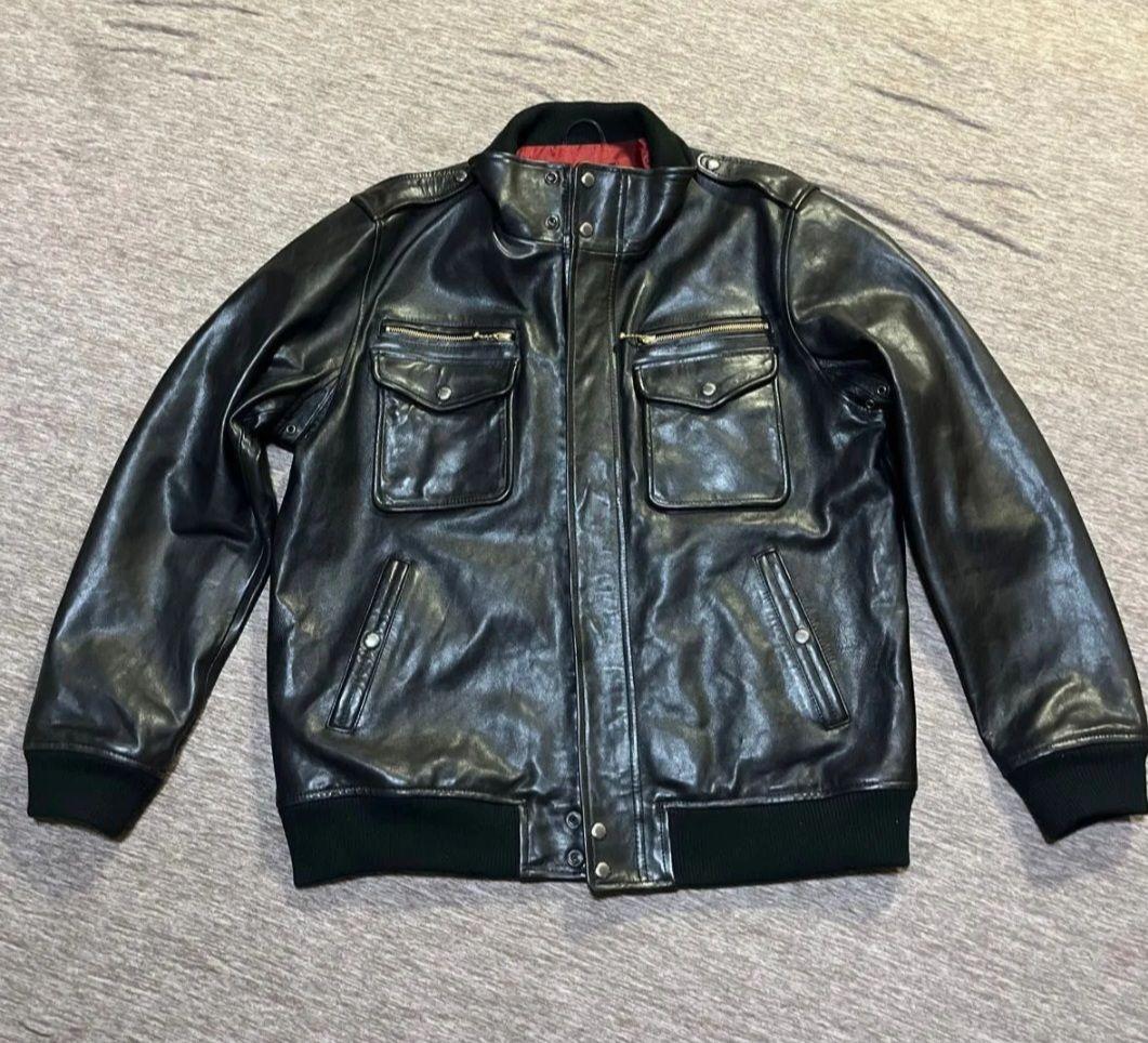 マ*ん様 【美品】【Avirex】アヴィレックス　ミッドゾーンジャケット 羊革【