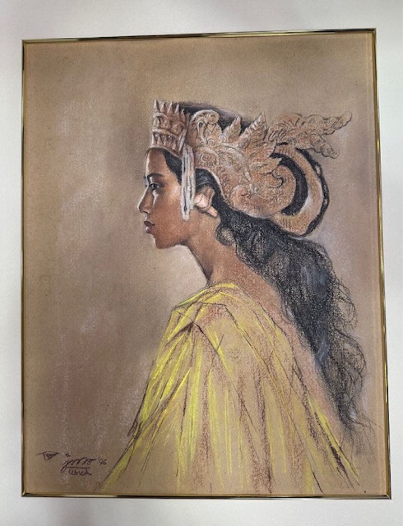 チョーク肖像画 1996年制作