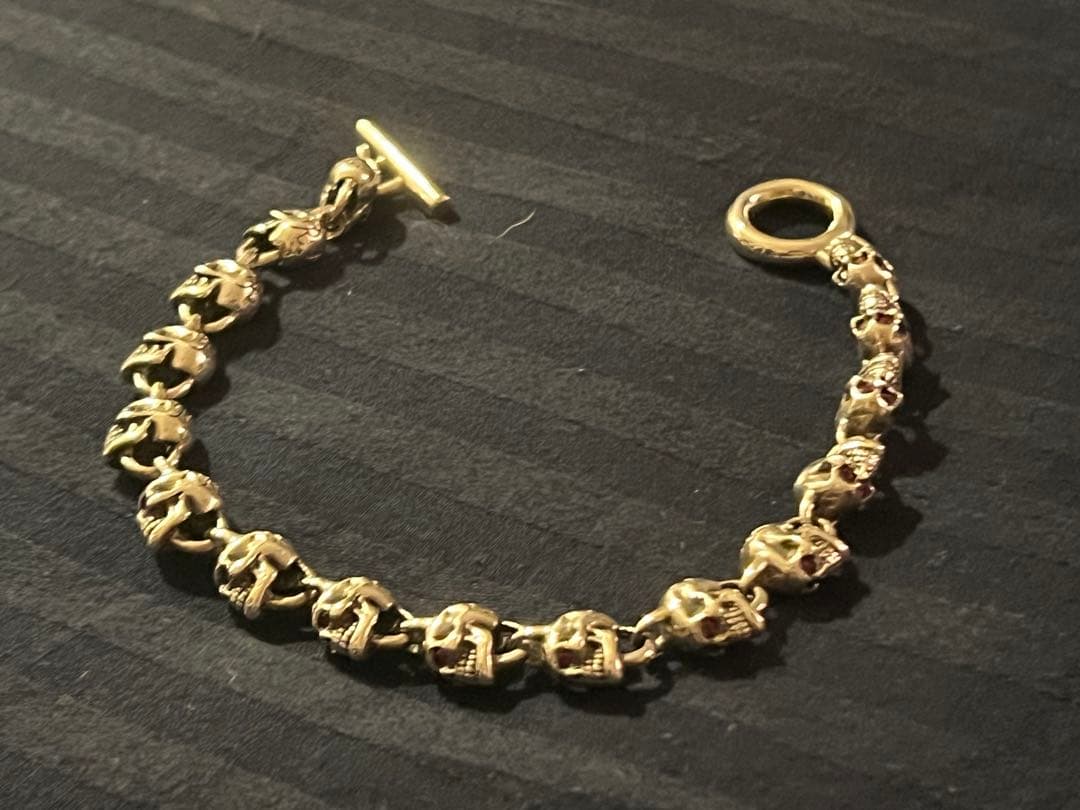 t*i様 定価42万円天然ルビー　ロックンライド　スカルブレスレット