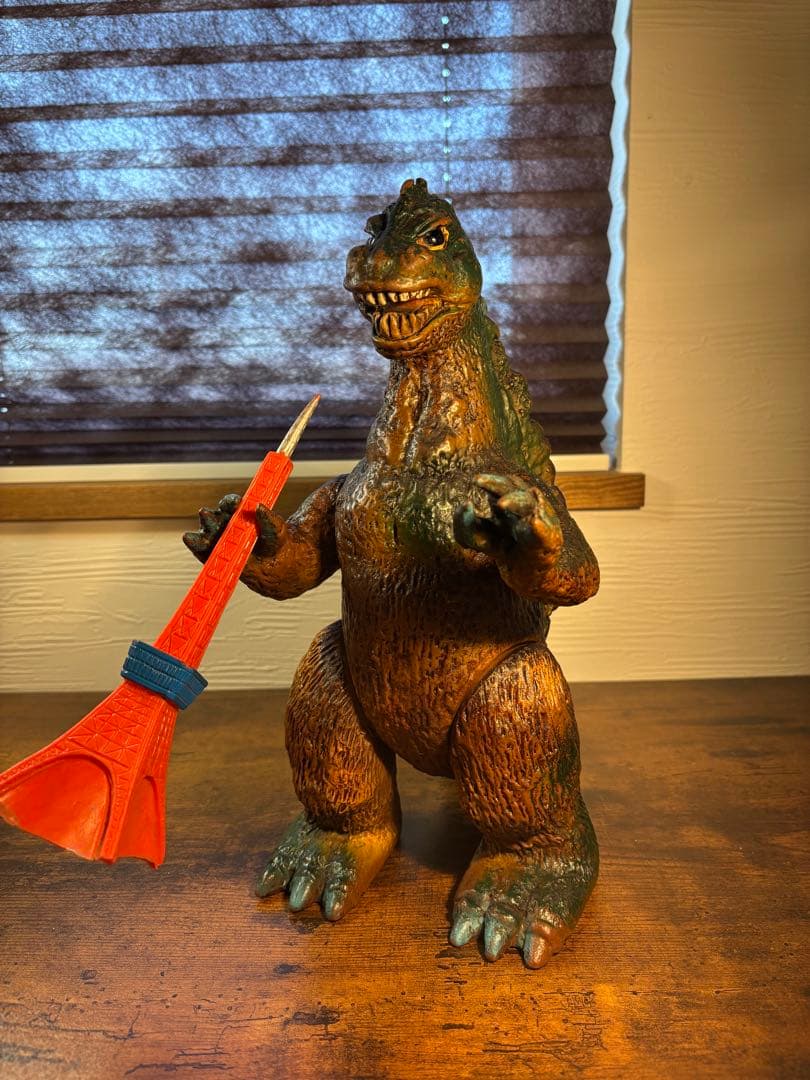 ブルマァク　ジャイアントゴジラ　当時物　ソフビ　ゴジラ　マルサン　東京タワー付き