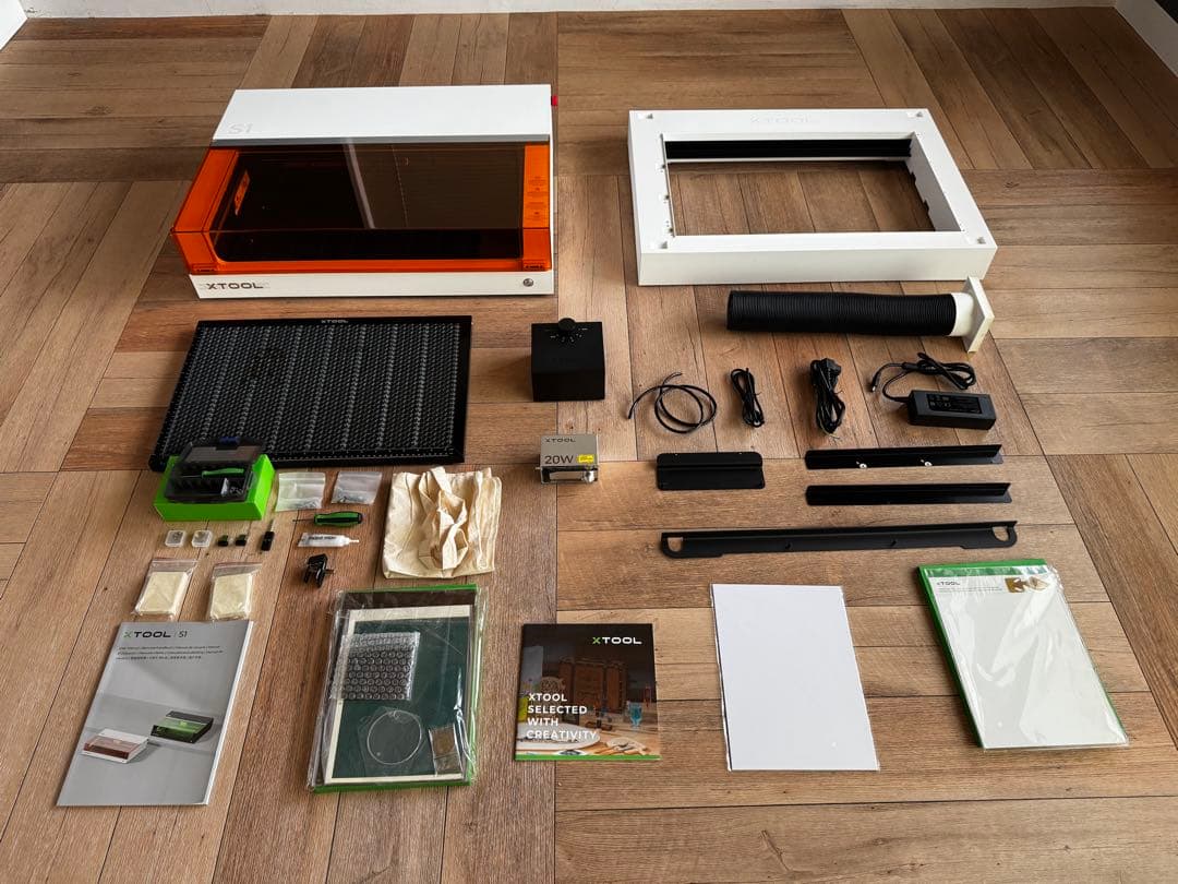 XTOOL S1 20W ホワイト+RA2 Pro＋スクリーンプリンターセット