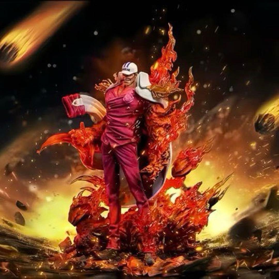 ワンピース　赤犬　サカズキ　赤　フィギュア　ガレージキット